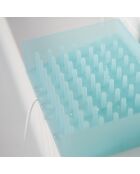 Float siliconen zeephouder transparant/blauw - 8,5x11 cm