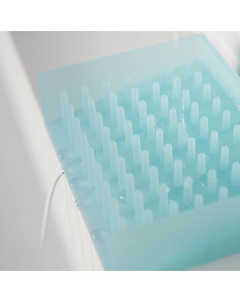 Float siliconen zeephouder transparant/blauw - 8,5x11 cm