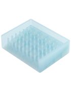 Float siliconen zeephouder transparant/blauw - 8,5x11 cm
