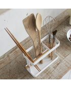 Portautensili da cucina Tosca bianco - 7,5x20x14,5 cm
