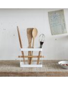 Portautensili da cucina Tosca bianco - 7,5x20x14,5 cm