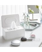 Scatola in tessuto bianco - 12x19x7,5 cm