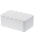 Scatola in tessuto bianco - 12x19x7,5 cm