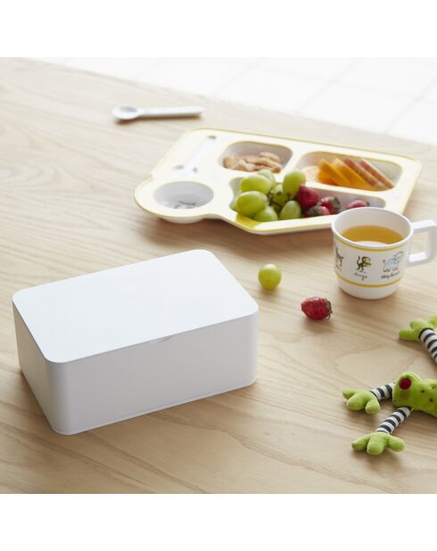 Witte tissuedoos - 12x19x7,5 cm