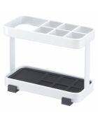 Porte brosses à dents & dentifrice Tour blanc - 5x11x8 cm