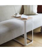 Table d'appoint rectangle blanche - 45x24x52 cm