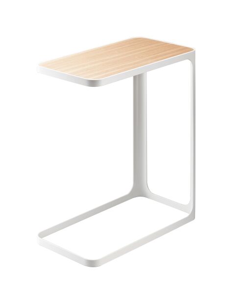 Table d'appoint rectangle blanche - 45x24x52 cm