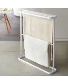 Porte-serviettes de bain Tour blanc - 15x65x75 cm