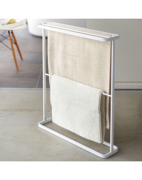 Porte-serviettes de bain Tour blanc - 15x65x75 cm