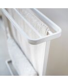 Porte-serviettes de bain Tour blanc - 15x65x75 cm
