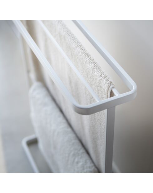 Porte-serviettes de bain Tour blanc - 15x65x75 cm