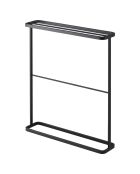 Porte-serviettes de bain Tour noir - 15x65x75 cm