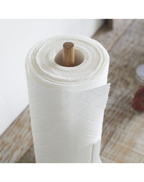 Porte essuie-tout blanc - 11x11x26.5 cm