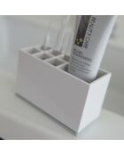 Mist witte tandenborstel- en tandpastahouder - 5x11x6 cm