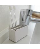 Mist witte tandenborstel- en tandpastahouder - 5x11x6 cm