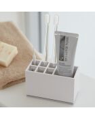 Mist witte tandenborstel- en tandpastahouder - 5x11x6 cm