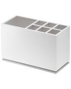 Mist witte tandenborstel- en tandpastahouder - 5x11x6 cm