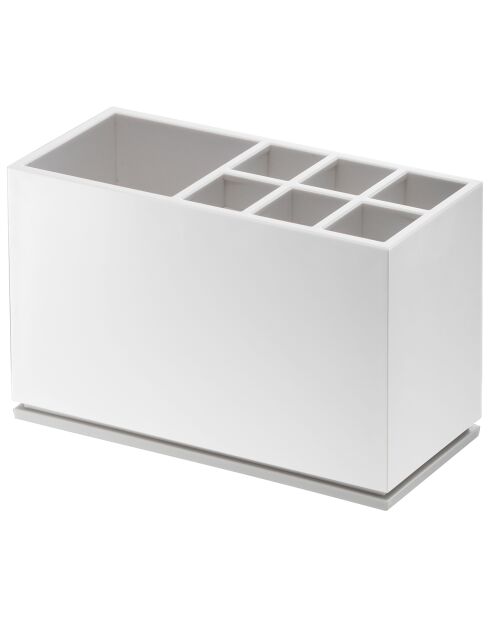 Porte brosses à dents & dentifrice Brume blanc - 5x11x6 cm