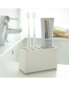 Mist witte tandenborstel- en tandpastahouder - 5x11x6 cm