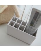 Mist witte tandenborstel- en tandpastahouder - 5x11x6 cm