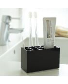 Porte brosses à dents & dentifrice Brouillard noir - 5x11x6 cm