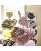 Étagère à chaussures pour enfant Lapin rose - 18x18x67 cm