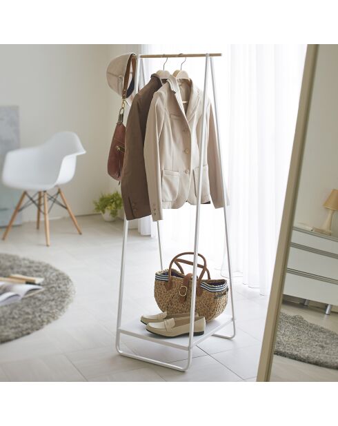 Porte-manteaux Tour blanc - 47x52x140 cm