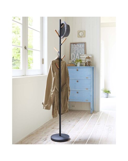 Zwarte kapstok - 28x28x177 cm