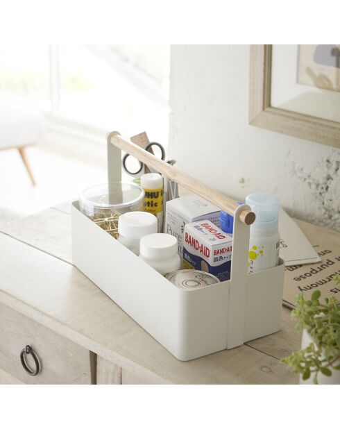 Boîte de rangement blanche - 13x29x16 cm