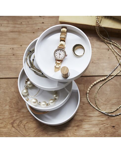 Boîte à bijoux Tosca blanche - 10x10x12.2 cm