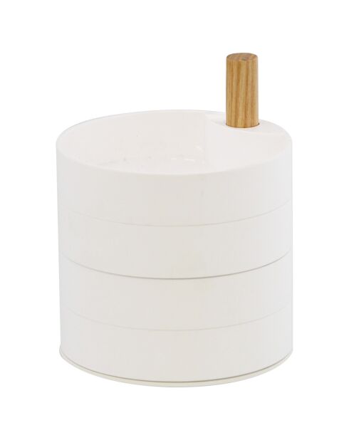 Boîte à bijoux Tosca blanche - 10x10x12.2 cm