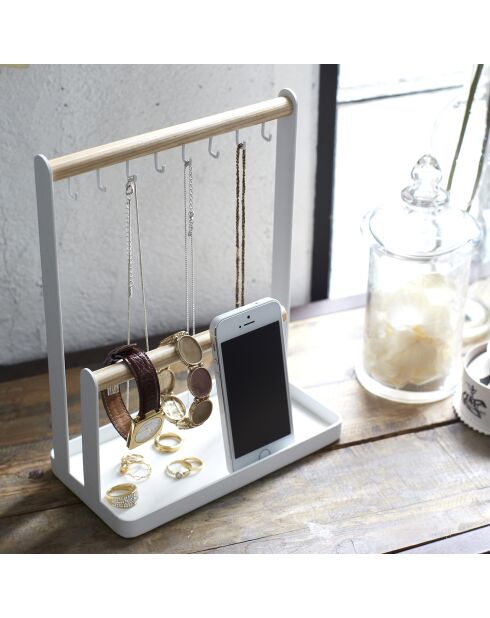 Tosca weißer Schmuckständer - 10,5 x 20 x 28,5 cm