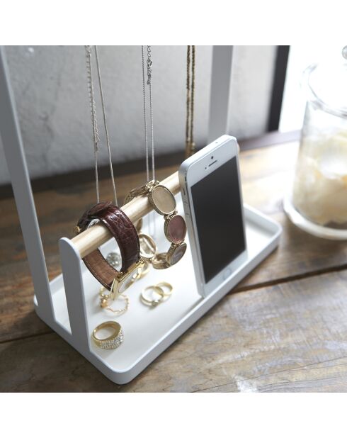 Tosca weißer Schmuckständer - 10,5 x 20 x 28,5 cm