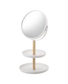 Miroir Tosca avec plateaux pour accessoires blanc - 16x17.5x33 cm