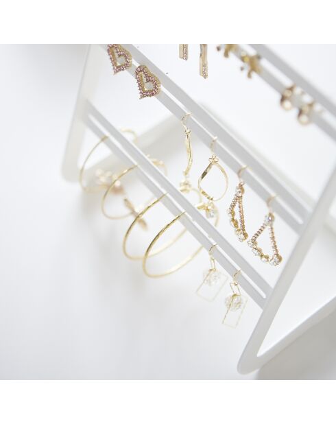 Porte-bijoux blanc - 10.3x15.2x19.7 cm