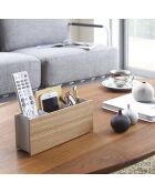 Rangement pour stylos et télécommandes chêne - 7x25x10.2 cm