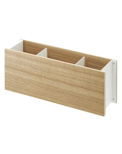 Rangement pour stylos et télécommandes chêne - 7x25x10.2 cm