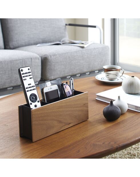 Rangement pour stylos et télécommandes marron clair - 7x25x10.2 cm