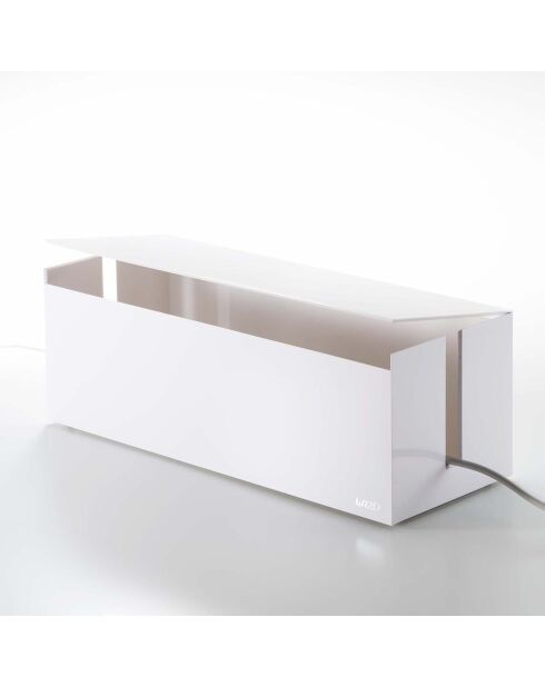 Boîte organisateur de câble web blanche - 15.5x40x14.5 cm