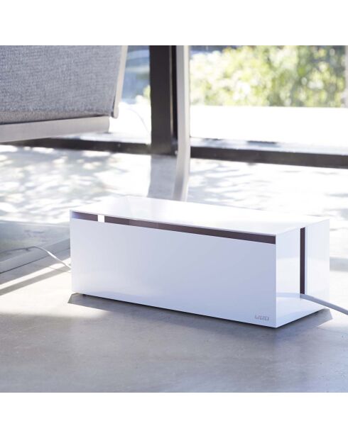 Boîte organisateur de câble web blanche - 15.5x40x14.5 cm