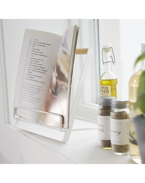 Support de livres Tosca blanc - 18.5x19.5x20 cm