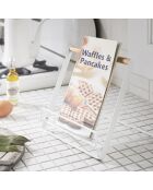 Support de livres Tosca blanc - 18.5x19.5x20 cm