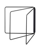 Porte-torchon pliable Tour noir - 2.2-54.5x27.5-53.5x25 cm