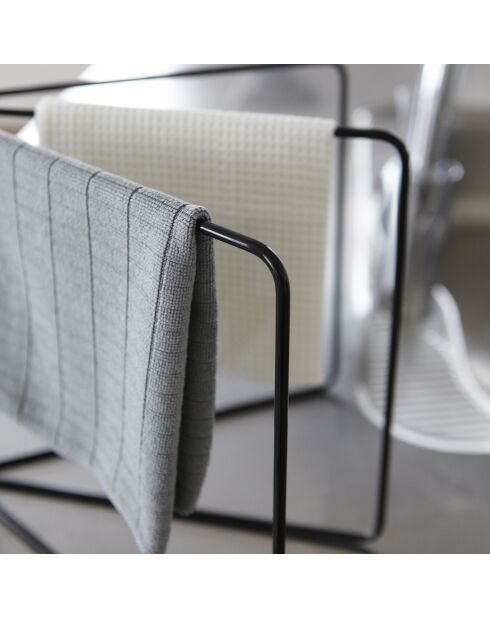 Porte-torchon pliable Tour noir - 2.2-54.5x27.5-53.5x25 cm