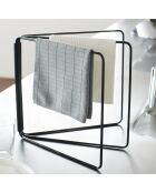 Porte-torchon pliable Tour noir - 2.2-54.5x27.5-53.5x25 cm