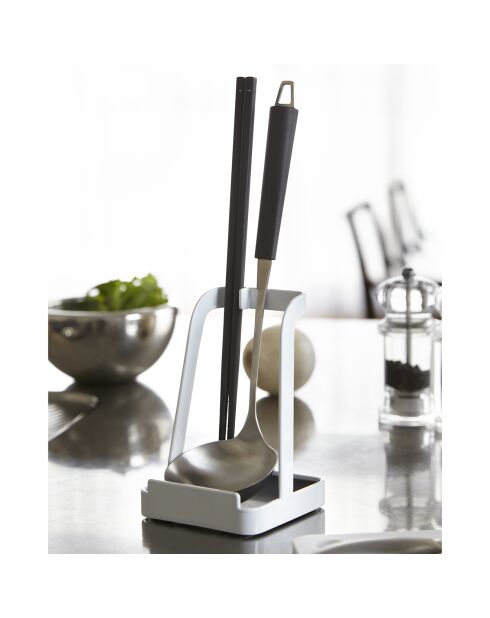 Rangement pour ustensiles de cuisine blanc - 10x10x15 cm
