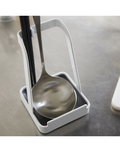 Rangement pour ustensiles de cuisine blanc - 10x10x15 cm