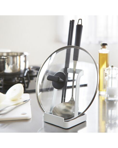Rangement pour ustensiles de cuisine blanc - 10x10x15 cm