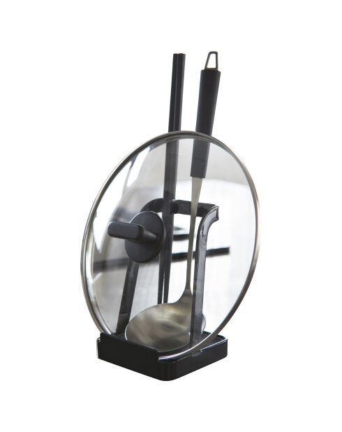 Portautensili da cucina nero - 10x10x15 cm