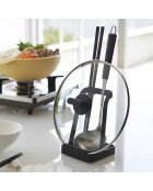 Rangement pour ustensibles de cuisine noir - 10x10x15 cm